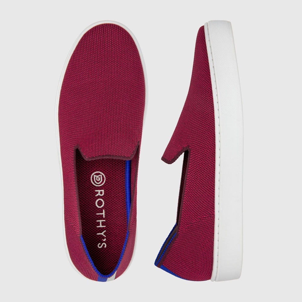 Rothy’s Red Garnet Slip On Sneakers
